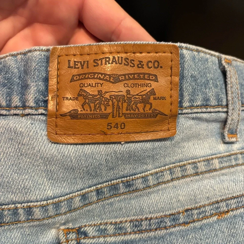 Levis 540 Jeans Mens Size 36x31 Blue Relaxed Fit  Cotton Vintage‎ 90's Brown Tab